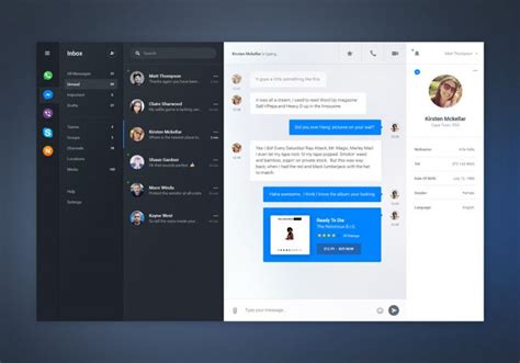 Chat Messenger Application UI Template Free PSD – Download PSD