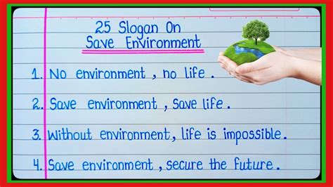 25 Best Slogan For Save Environment In English/Save Environment Slogan/Slogan On Save ...