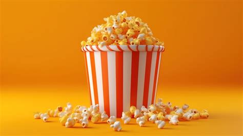 Popcorn Snacks 1 3d Rendering Of Cinema Snack In A Bucket Backgrounds ...