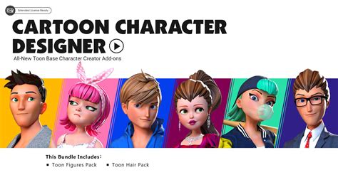 Character Creator Content Pack - Cartoon Character Designer