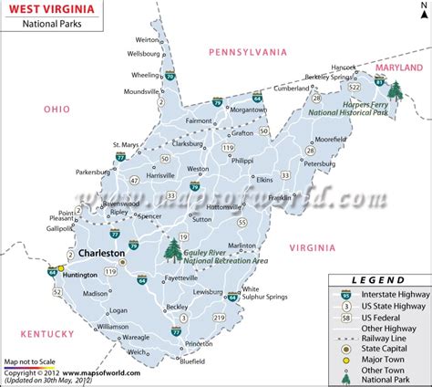 West Virginia National Parks Map | West Virginia State Parks Map