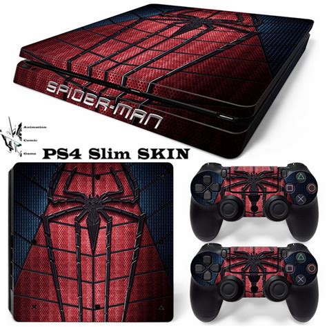 Spiderman PS4 Slim Playstation 4 Slim Skins Sticker Covers Decal Video ...