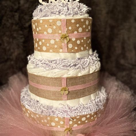 Pink Princess Diaper Cake - Etsy