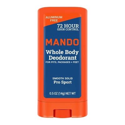 Mando Whole Body Deodorant - Men's Aluminum-free Smooth Solid Stick ...