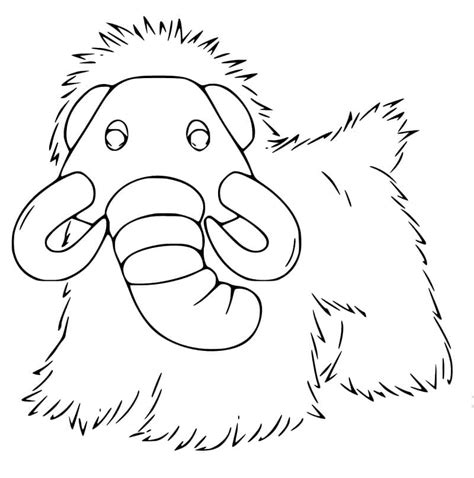 Furry Mammoth coloring page - Download, Print or Color Online for Free