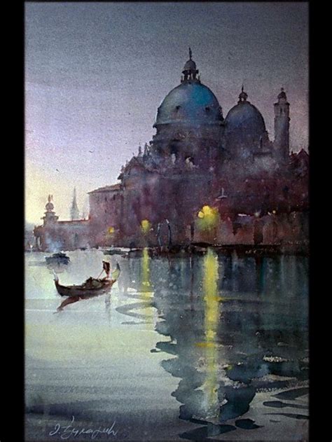 Lovely watercolor of night in Venice. | Venice painting, Watercolor ...