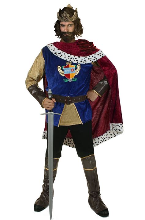 Adult Mens Noble King Medieval Halloween Fancy Dress Costume Outfits ...