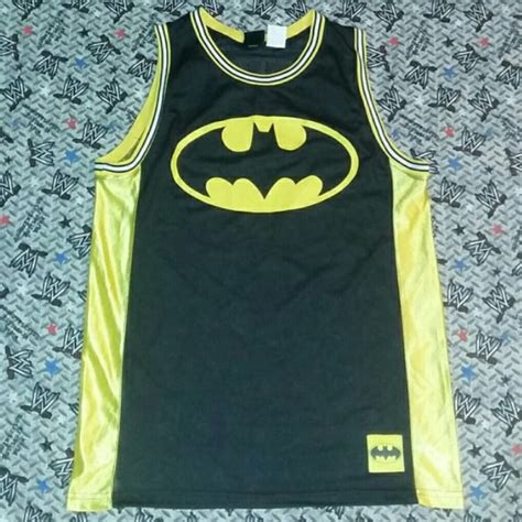 2015 Batman Logo Basketball Jersey Vintage Dc - Gem