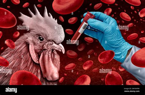 Avian Flu or Bird-Flu virus and rare strain viral infected livestock as chickens and poultry as ...