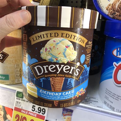 Found! Dreyer’s Limited Edition Birthday Cake Ice Cream | Ice cream birthday cake, Ice cream ...