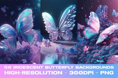 Iridescent Butterfly Backgrounds Graphic by FeliceDesigns · Creative Fabrica