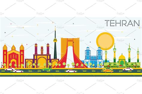 Tehran Skyline | People Illustrations ~ Creative Market