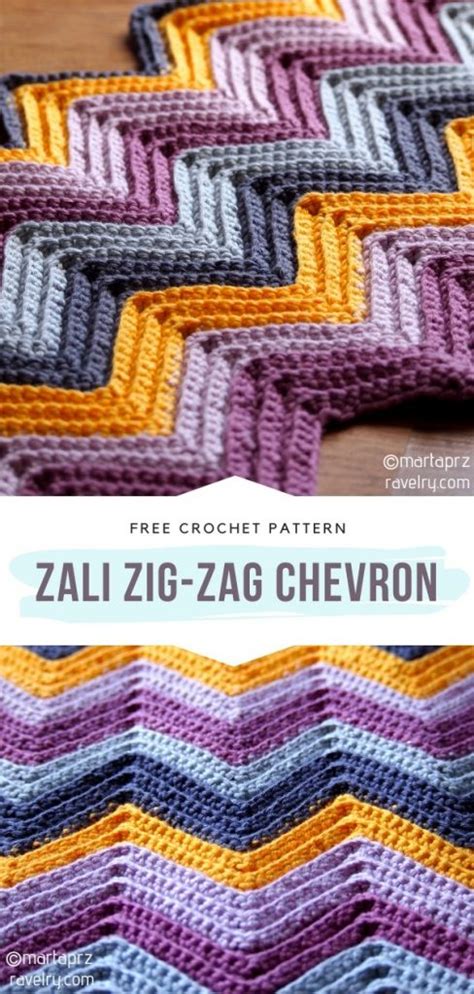 Awesome Zig-Zag Stitch Crochet Blankets - Free Patterns