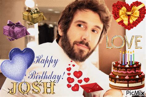 Happy birthday "Josh GROBAN" - Free animated GIF - PicMix