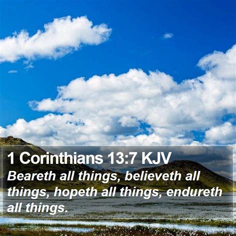 1 Corinthians 13:7 KJV Bible Verse Images