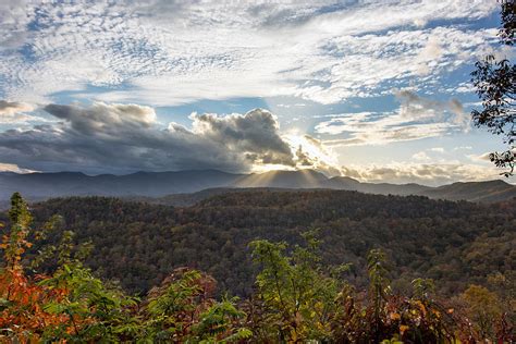 sun beams and mountain views from the Parkway Photograph by Gregory Davis | Fine Art America