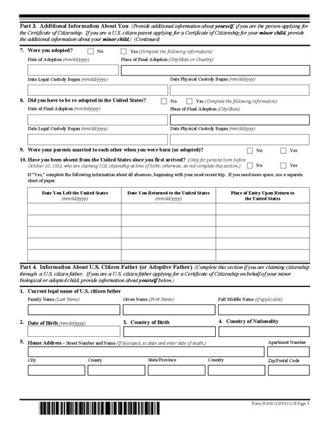 Printable Us Citizenship Application Form - Printable Application