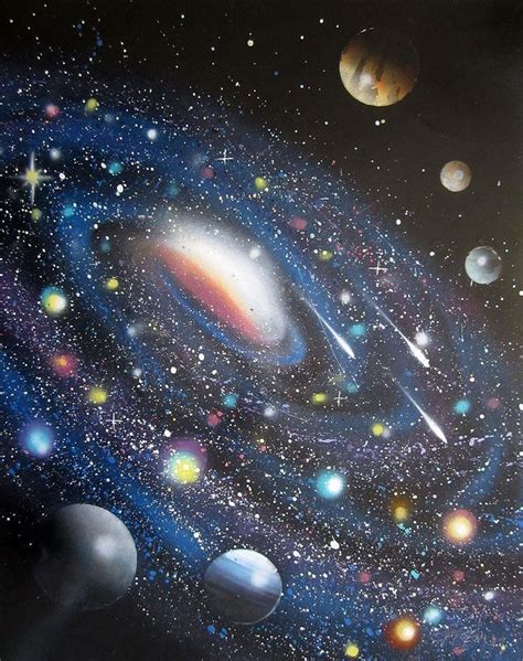 Andromeda | Galaxy painting, Planet painting, Galaxy art