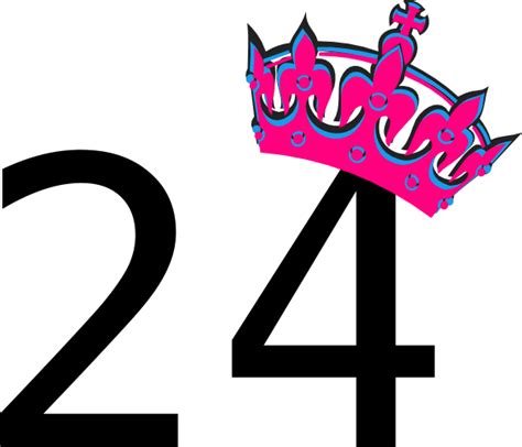 Pink Tilted Tiara And Number 24 Clip Art at Clker.com - vector clip art ...