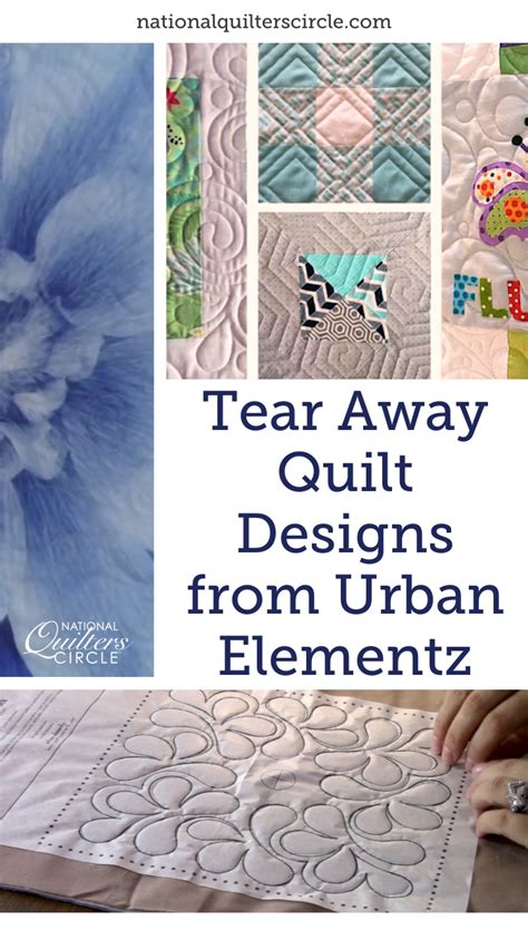 Tear Away Quilting Designs from Urban Elementz | Quilting designs, Free motion quilting patterns ...