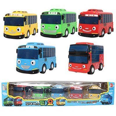 Little Bus TAYO Toy 5 pcs (Tayo + Rogi + Gani + Rani + Citu) Bus Animation | Tayo the little bus ...