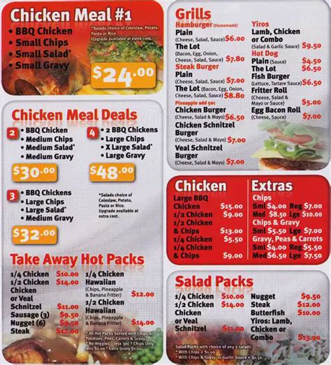 The Chicken Home Menu, Menu for The Chicken Home, Modbury North ...