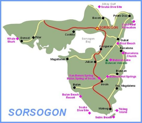 Map of Bulan and nearby towns - BULAN ORGANIZATION OF MOUNTAIN BIKERS