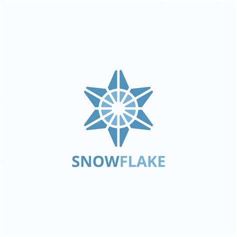 Premium Vector | Snowflake logo with hexagram shape.