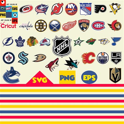 NHL SVG NHL Team Logos svg 2021 nhl svg bundle National | Etsy