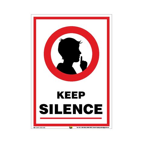 Mr. Safe KEEP SILENCE SIGN Poster Sunboard A4: Amazon.in: Industrial ...