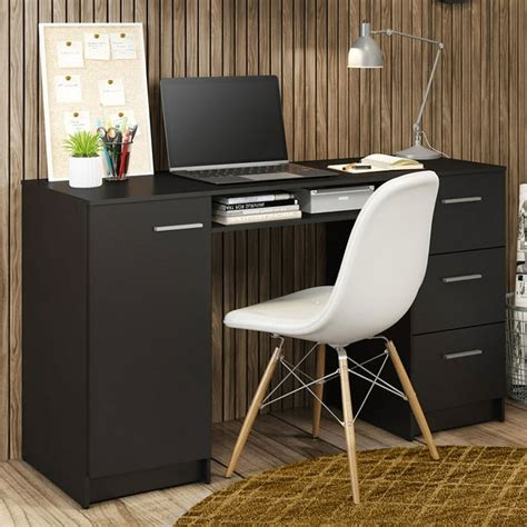 Madesa Modern Office Desk with Drawers 53 inch, Study Desk for Home Office, PC Table with 3 ...