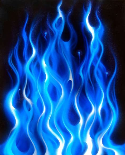 The Blue Flame 1 | Blue flame tattoo, Flame art, Air brush painting