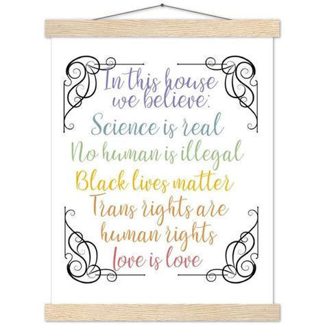 In This House We Believe Poster - Etsy