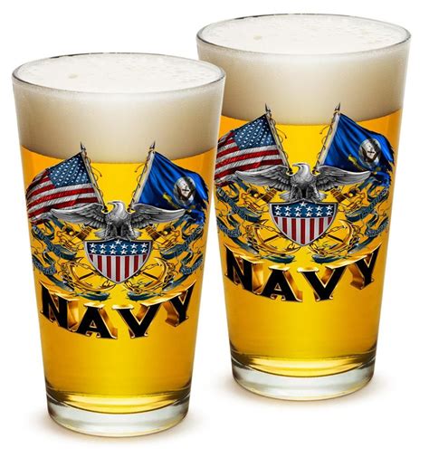 MM2152-M16oz-002 | Beer glassware, Navy gifts, Personalized beer glasses
