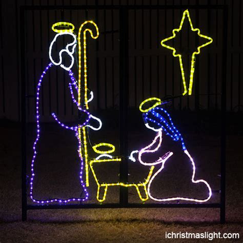 Rope light nativity scene outdoor wholesale | iChristmasLight