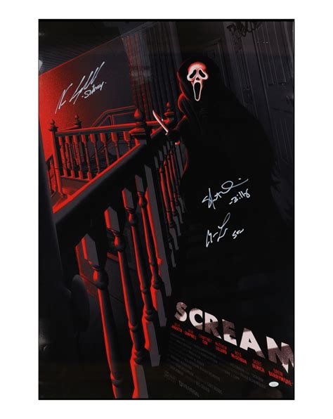 Neve Campbell, Matthew Lillard & Skeet Ulrich Signed "Scream" 27x41 ...