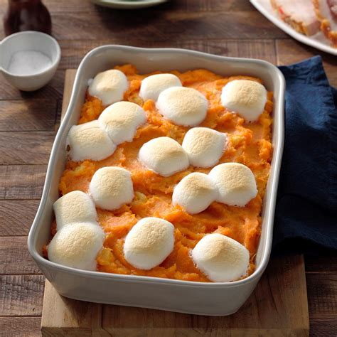 Pineapple Sweet Potato Casserole with Marshmallows Recipe | Taste of Home