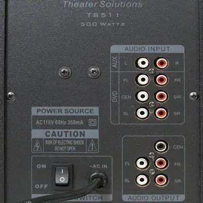 Theater Solutions TS511 5.1 Surround Sound Home Entertainment System - Home Theater Review Pro