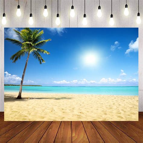 Hawaii Luau Photography Backdrops Tropical Sea Beach Background Backdr ...