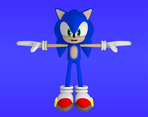 Sonic The Hedgehog Blender Model T Pose by JohnBuhr on DeviantArt