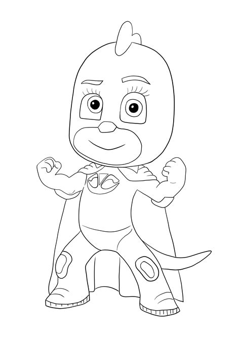 Gekko/Greg Coloring Pages - Free PJ Masks Coloring Pages Printables