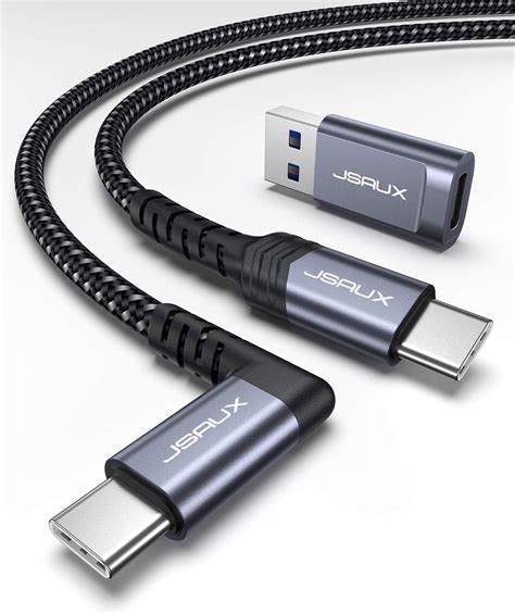 Oculus Quest Link Cable 10 FT, JSAUX Right Angle USB C to USB Type C Cable 100W Fast Charging ...