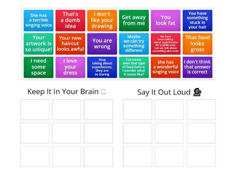 Think It or Say It? - Group sort