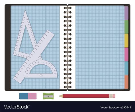 Graph paper notebook Royalty Free Vector Image