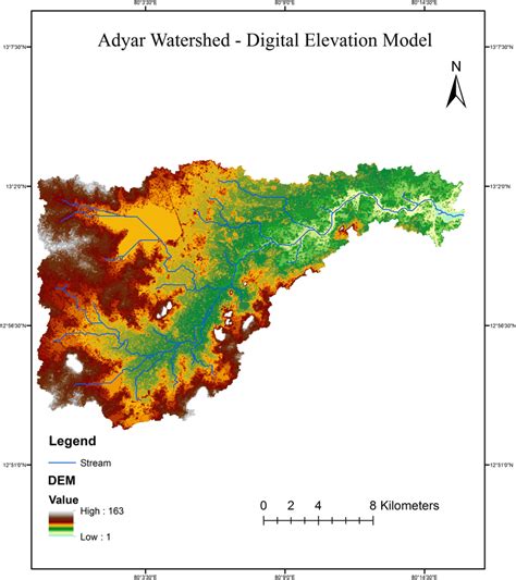 Adyar river catchment map (sub-watersheds) | Download Scientific Diagram