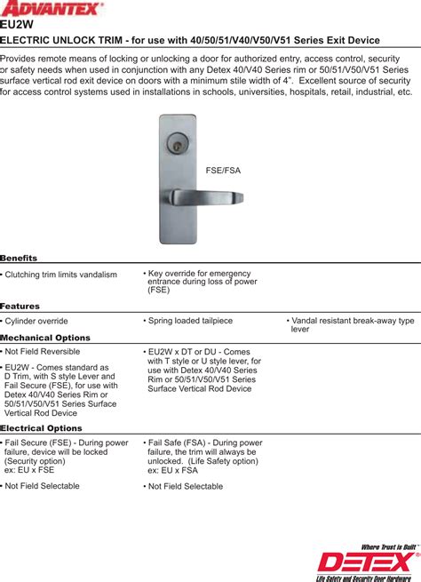 DETEX EAX-300 GRAY W-CYL Exit Door Alarm,9V Battery,UL Listed IP ...