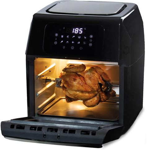 Daewoo 12L Rotisserie Air Fryer Oven with Rapid Air Circulation and Large Window with Interior ...