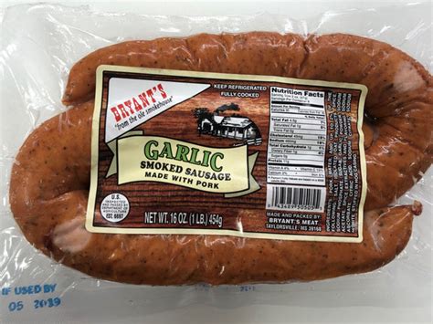 Bryant's Premium Garlic Smoked Sausage 6-Pack – Bryant's Meats