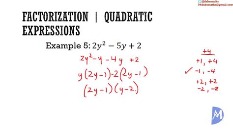 Factorization Formulas With Examples