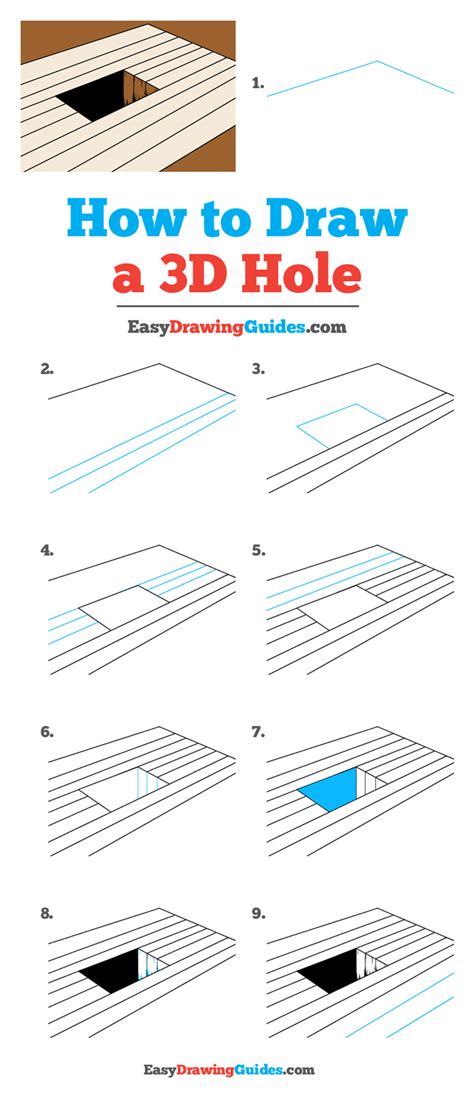 3D Step By Step Drawings : How To Draw 3d Steps In A Hole Easy 3d Trick ...